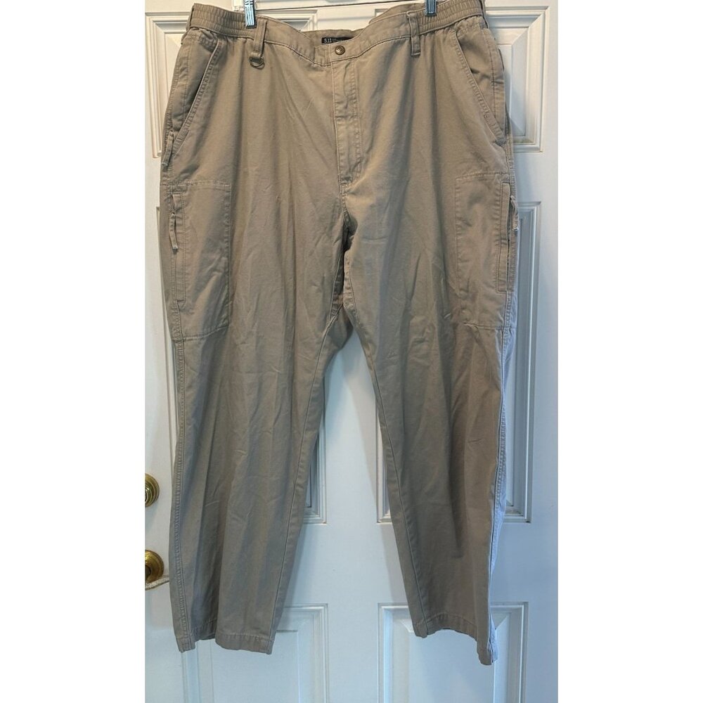 5.11 Mens Cargo Pants Khaki Relaxed Fit Casual Outdoor Trousers With 8 Pockets